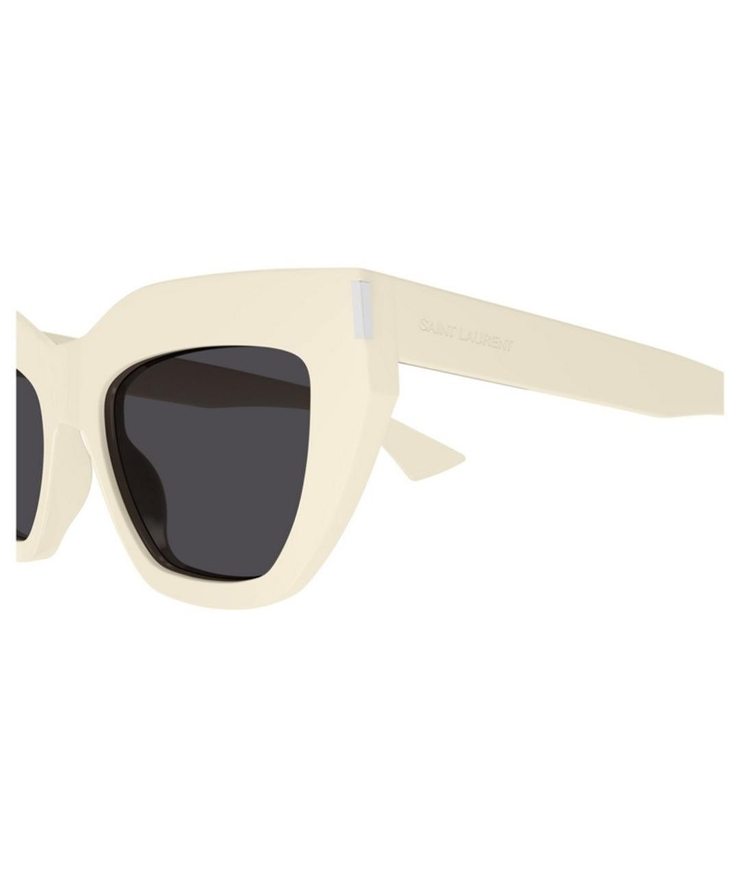 SAINT LAURENT Белые солнцезащитные очки, фото 3
