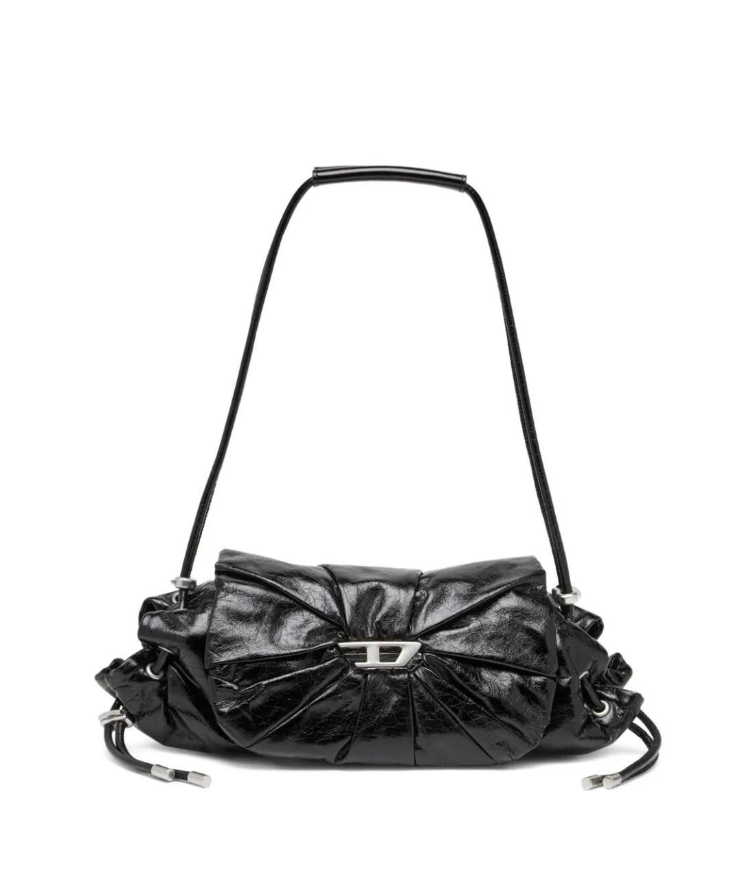 DIESEL Черная кожаная сумка через плечо, фото 1
