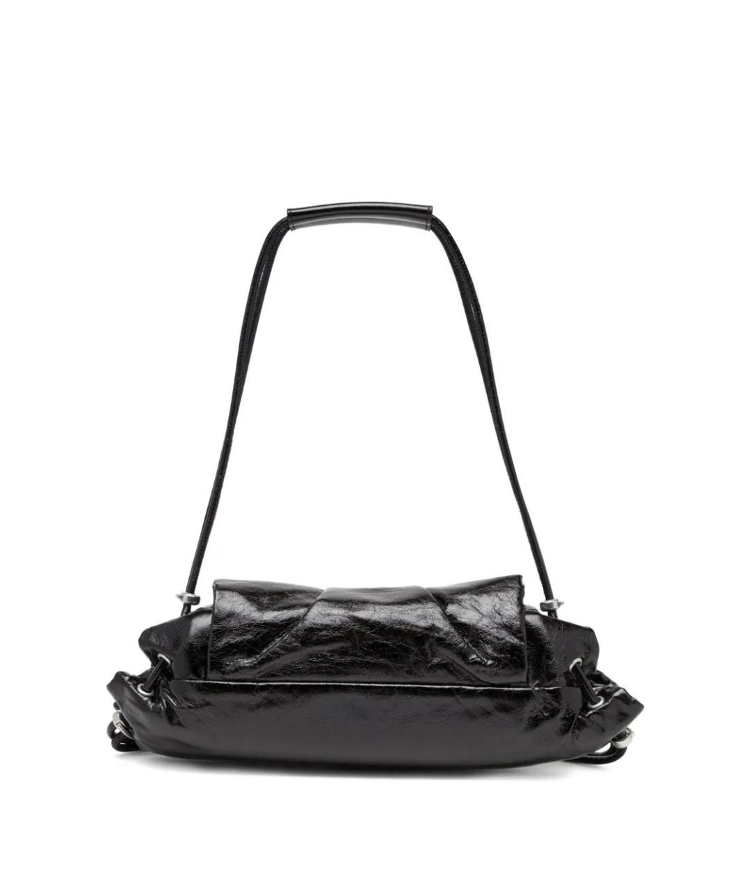 DIESEL Черная кожаная сумка через плечо, фото 2