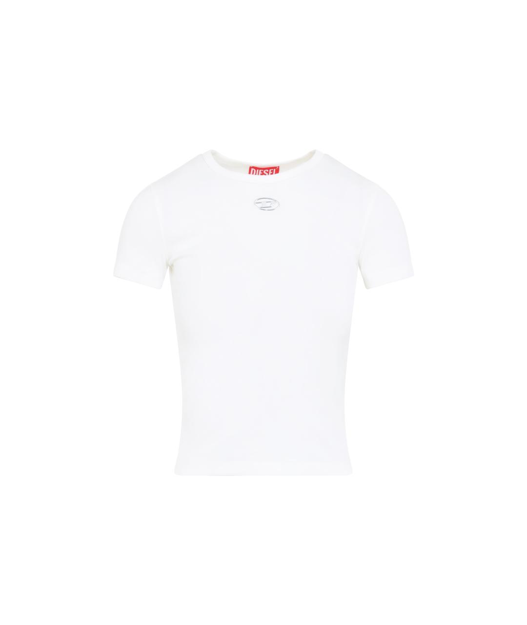 DIESEL Белая хлопковая футболка, фото 1