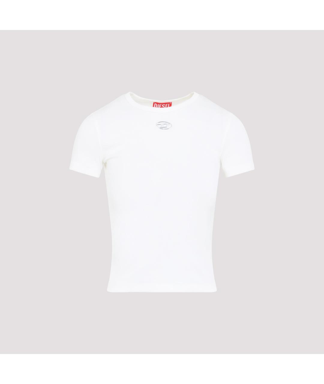 DIESEL Белая хлопковая футболка, фото 2