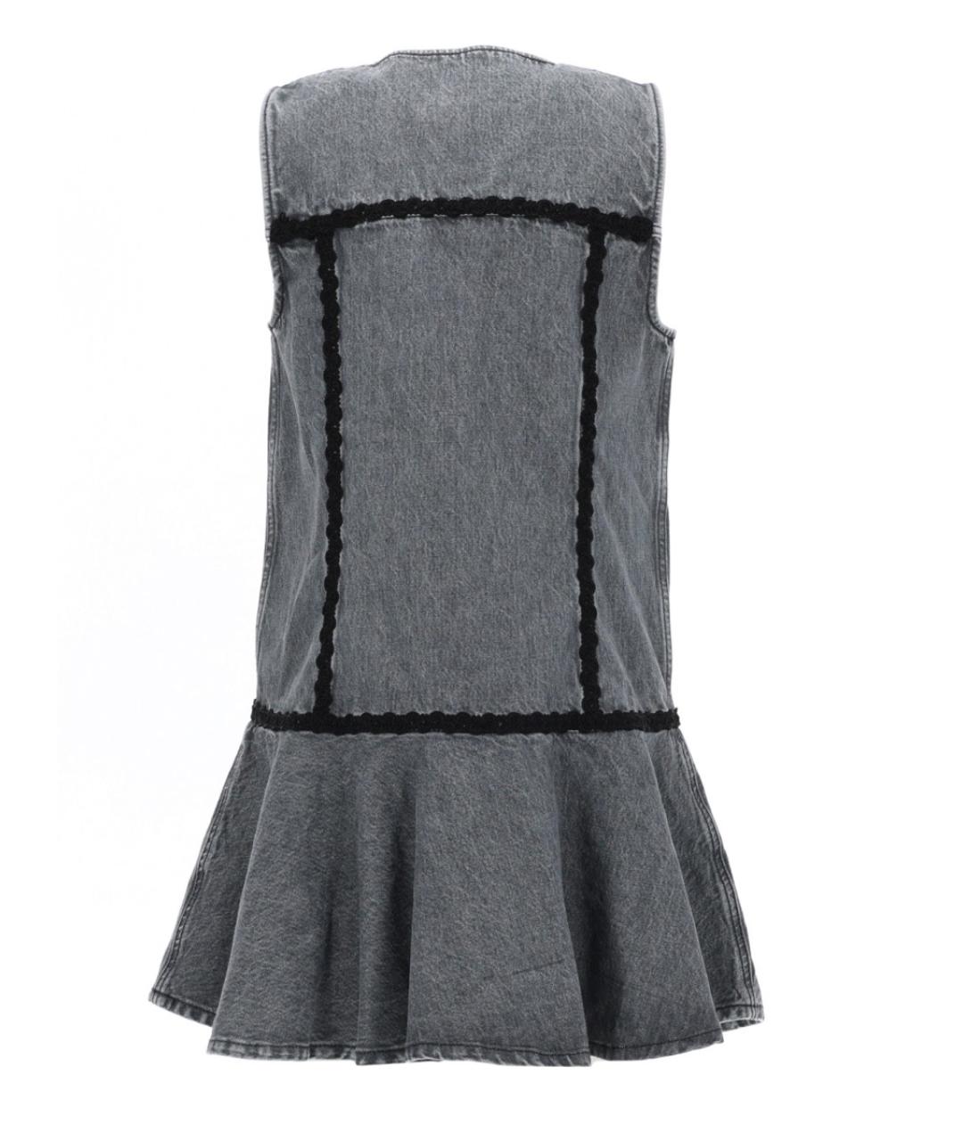 GANNI Серое хлопковое повседневное платье, фото 3