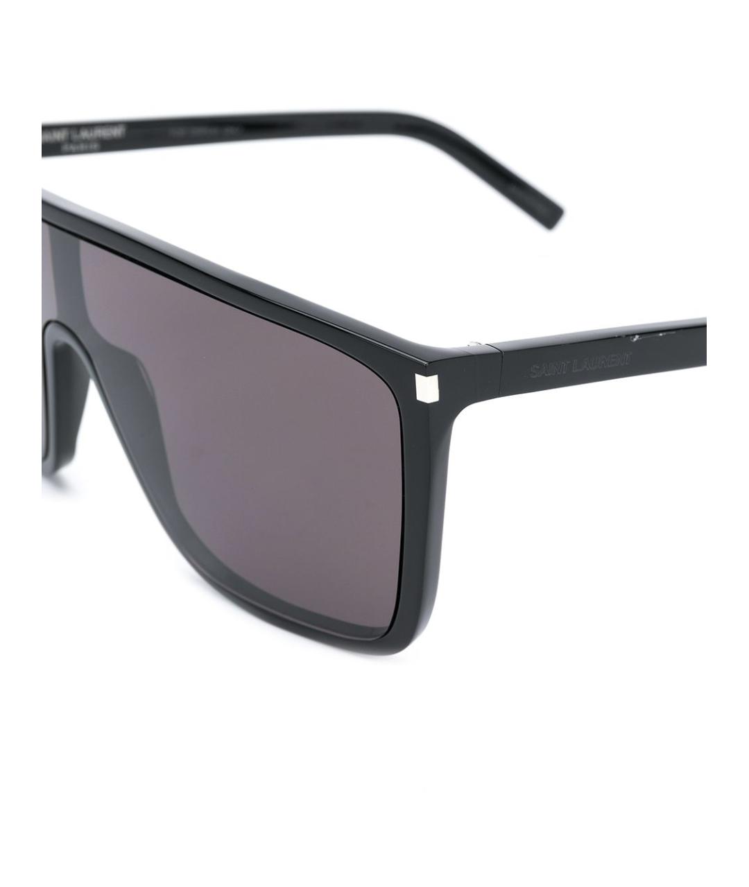 SAINT LAURENT Черные пластиковые солнцезащитные очки, фото 4