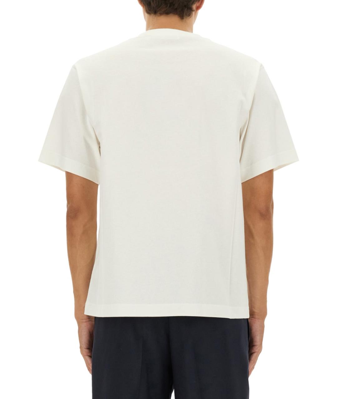 BURBERRY Белая хлопковая футболка, фото 3
