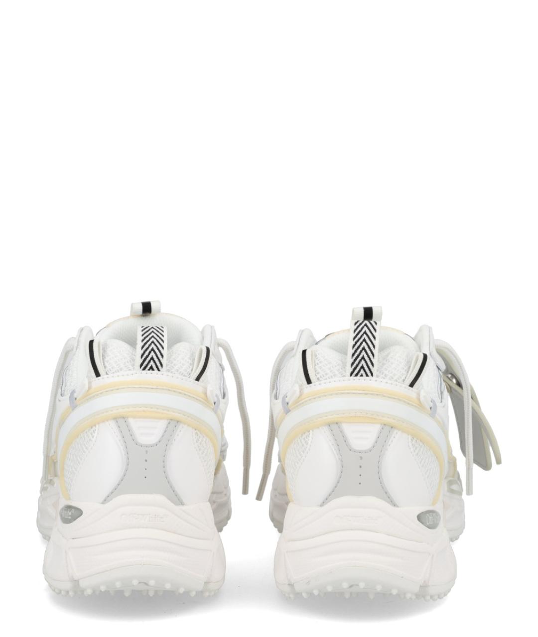 OFF-WHITE Белые текстильные низкие кроссовки / кеды, фото 4