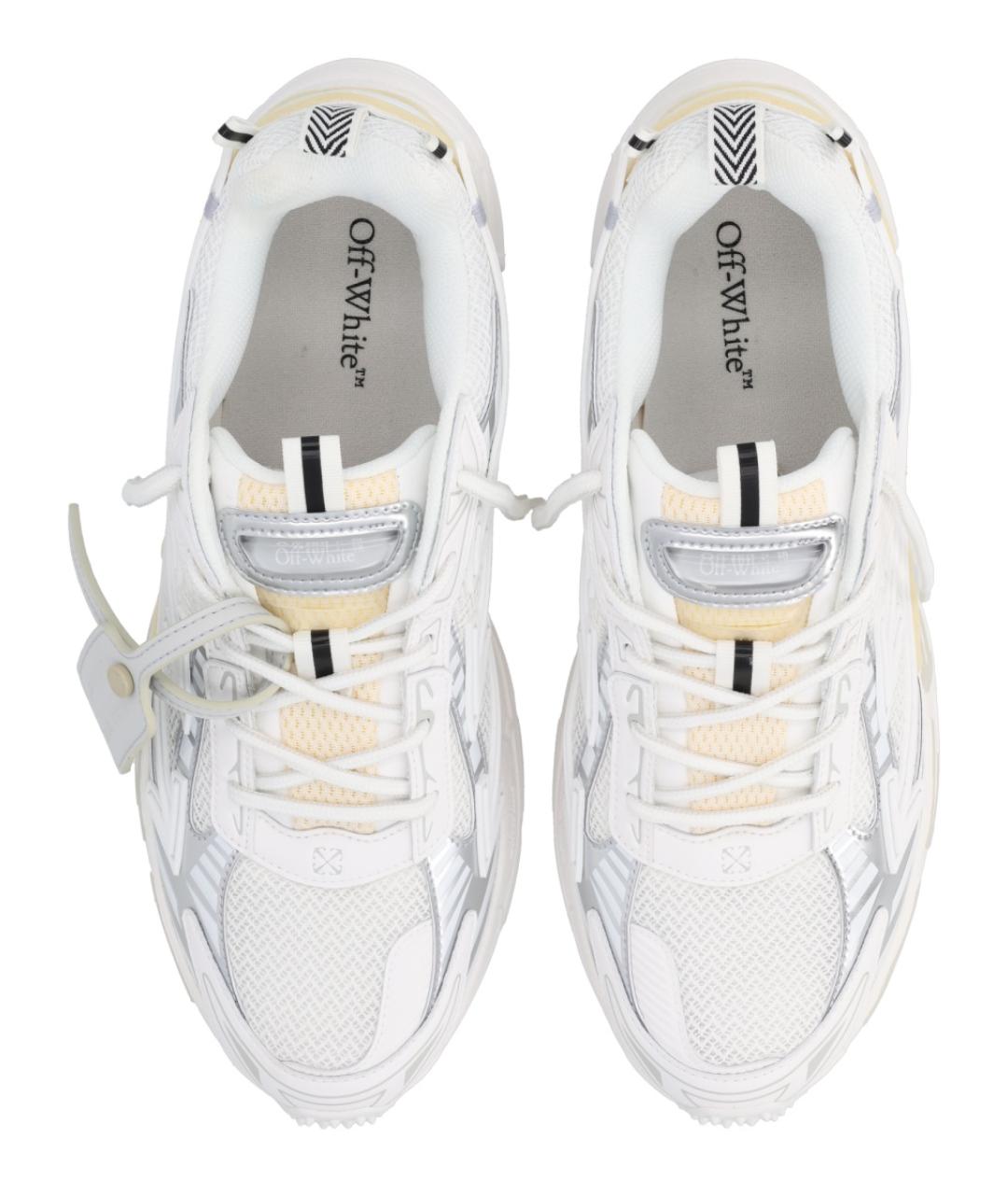 OFF-WHITE Белые текстильные низкие кроссовки / кеды, фото 5