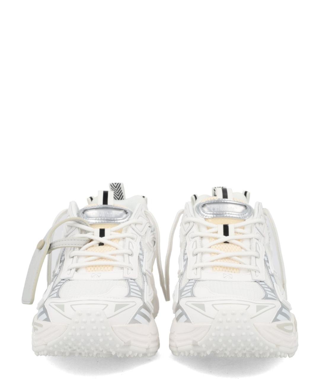 OFF-WHITE Белые текстильные низкие кроссовки / кеды, фото 3