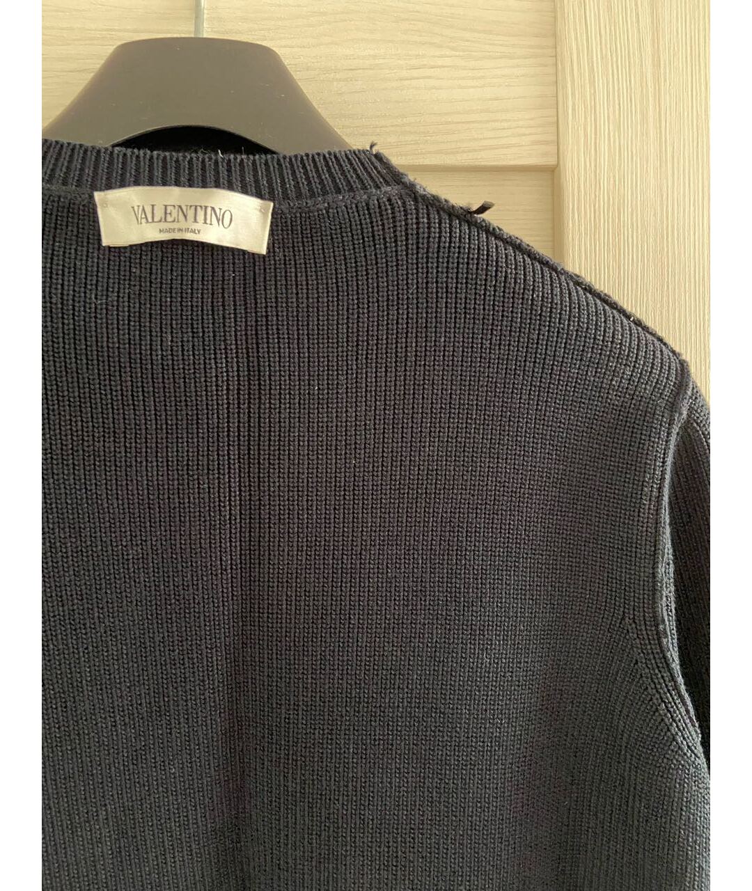 VALENTINO Темно-синий хлопковый джемпер / свитер, фото 3
