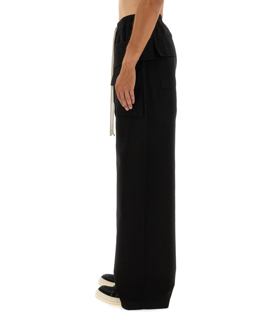 RICK OWENS DRKSHDW Черные хлопковые повседневные брюки, фото 4