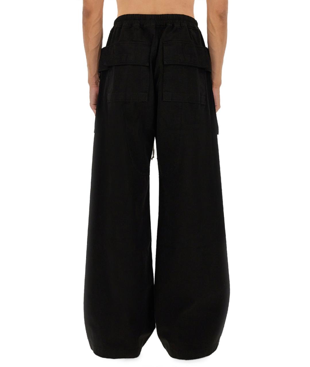 RICK OWENS DRKSHDW Черные хлопковые повседневные брюки, фото 3