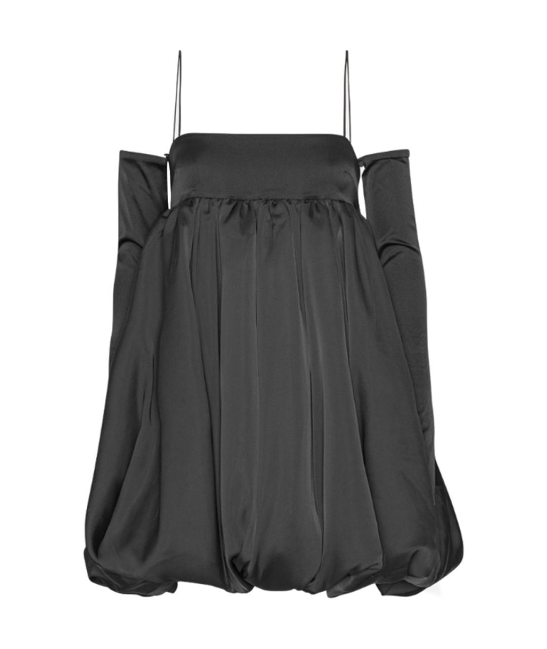 ROTATE Черное полиэстеровое вечернее платье, фото 1