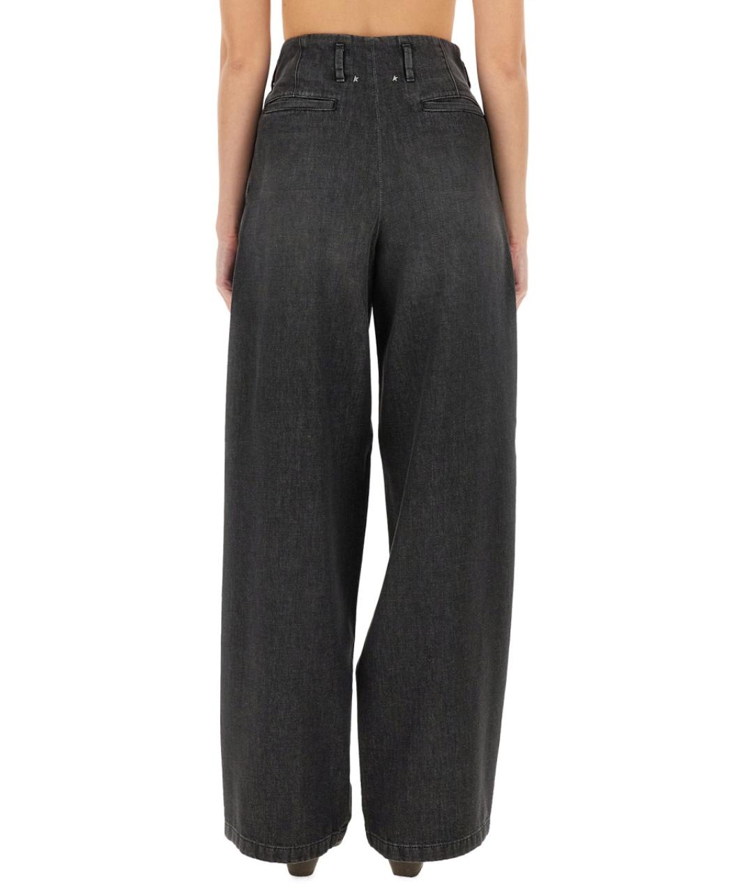 GOLDEN GOOSE DELUXE BRAND Черные хлопковые джинсы клеш, фото 3