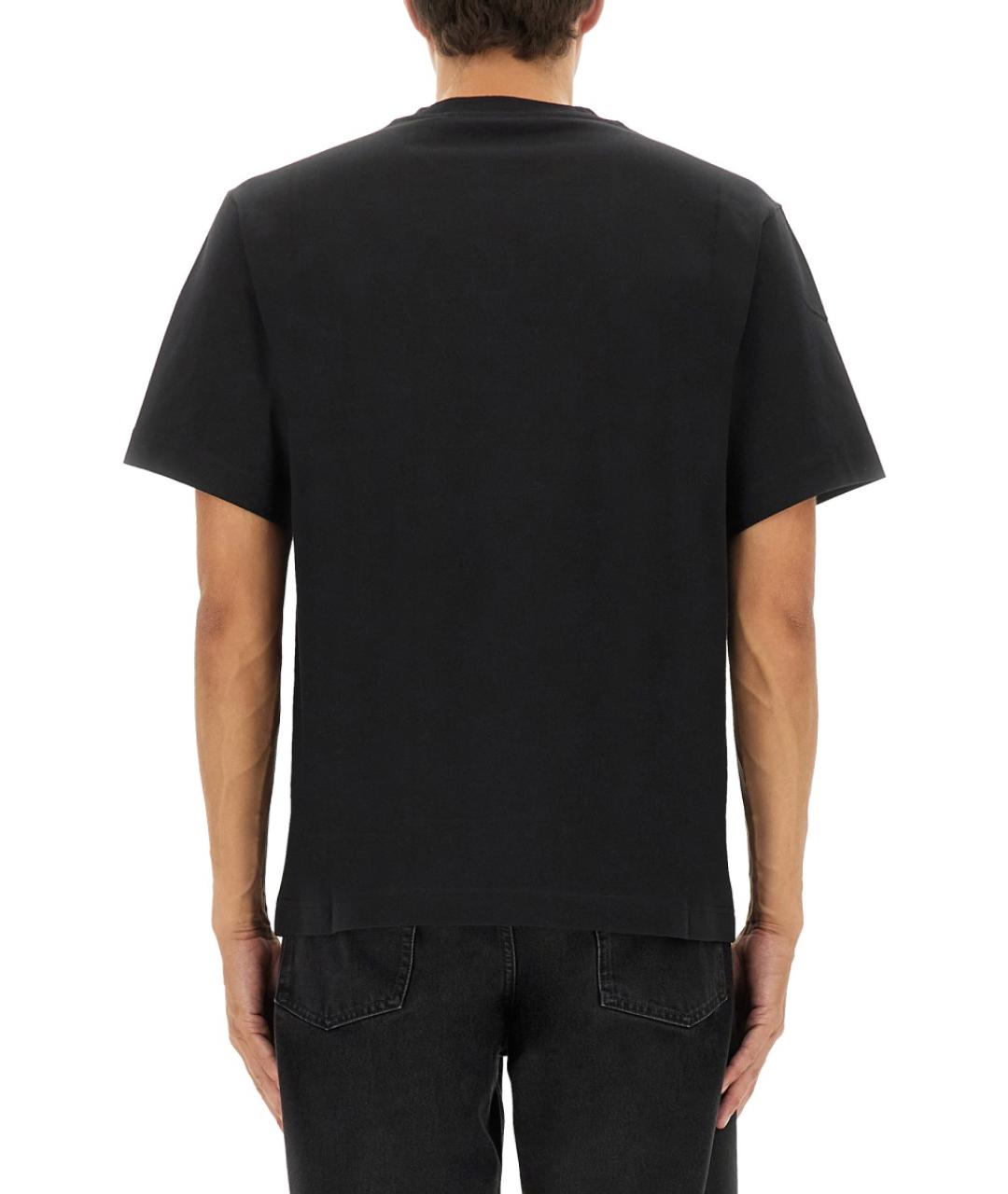 BURBERRY Черная хлопковая футболка, фото 3