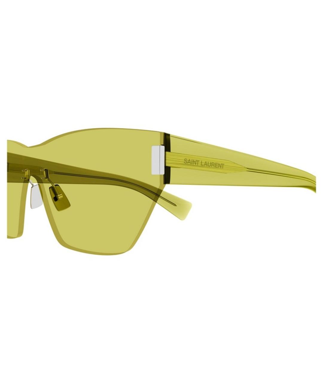 SAINT LAURENT Желтые пластиковые солнцезащитные очки, фото 3