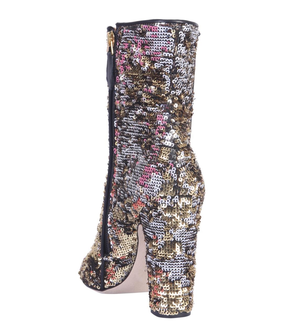 PARIS TEXAS Золотые кожаные ботильоны, фото 5