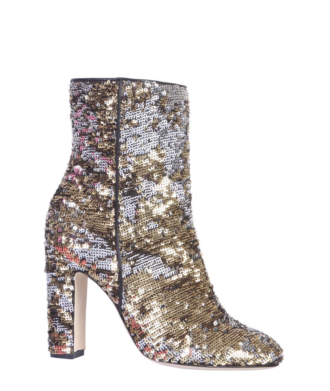 PARIS TEXAS Золотые кожаные ботильоны, фото 2