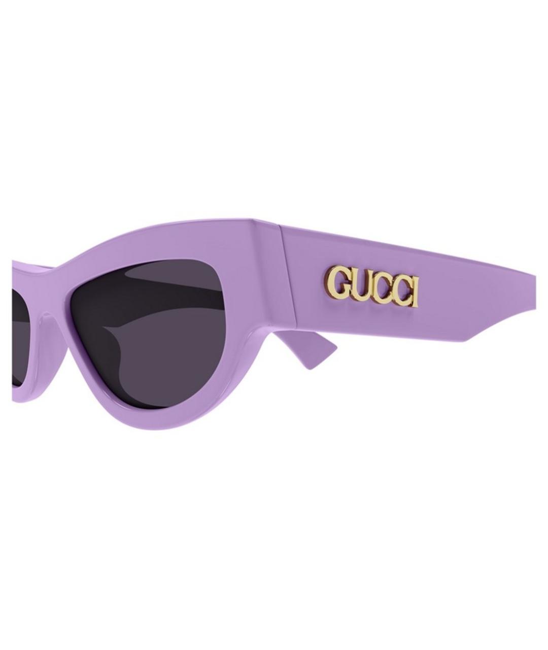 GUCCI Фиолетовые пластиковые солнцезащитные очки, фото 3