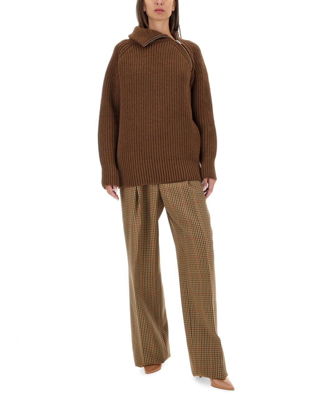 DRIES VAN NOTEN Коричневый шерстяной джемпер / свитер, фото 2