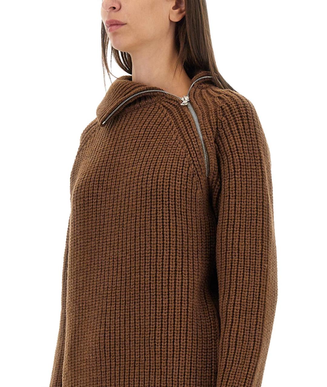 DRIES VAN NOTEN Коричневый шерстяной джемпер / свитер, фото 4