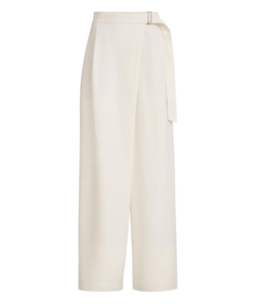 BRUNELLO CUCINELLI Белые льняные прямые брюки, фото 1