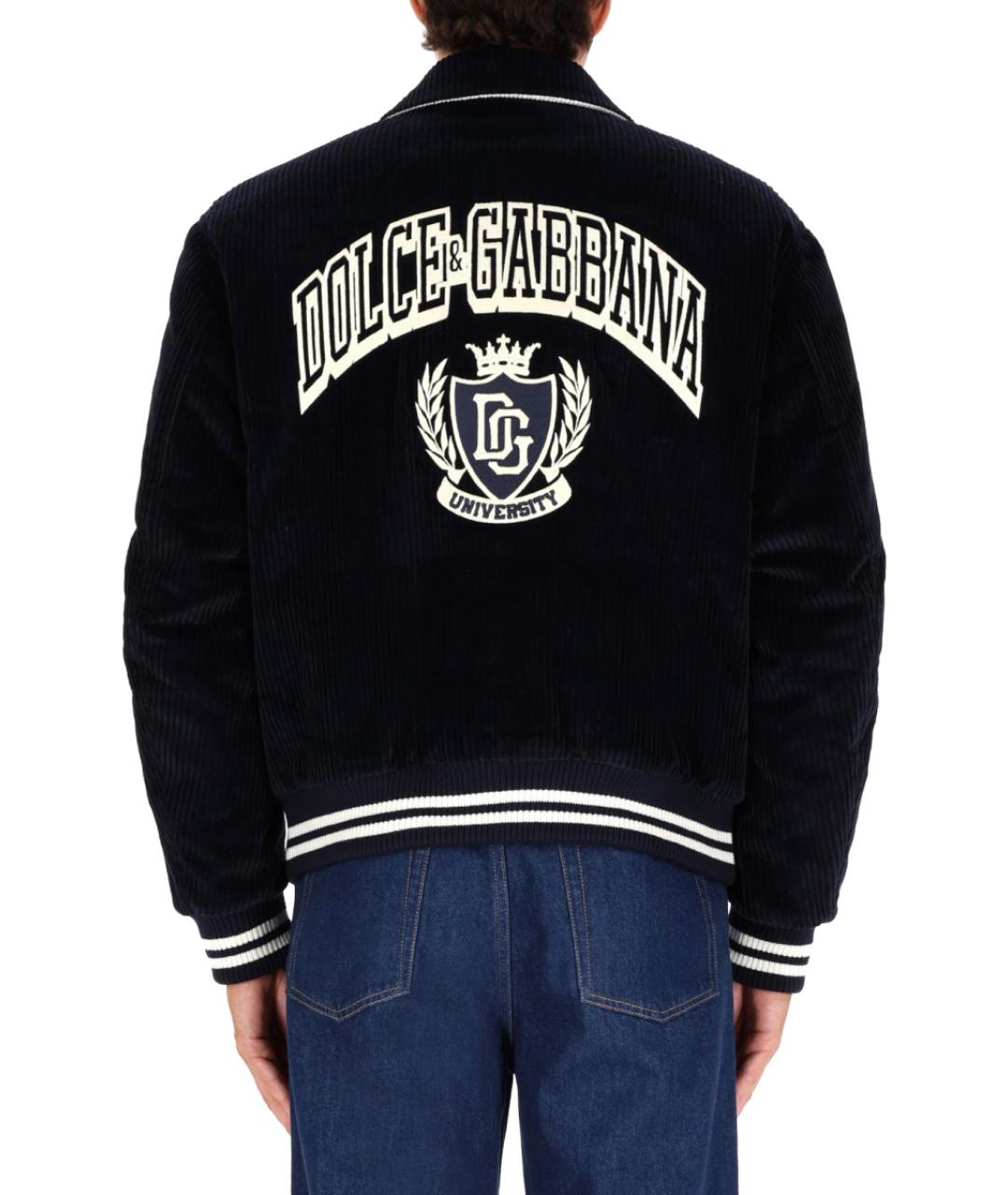 DOLCE&GABBANA Темно-синяя шерстяная куртка, фото 3
