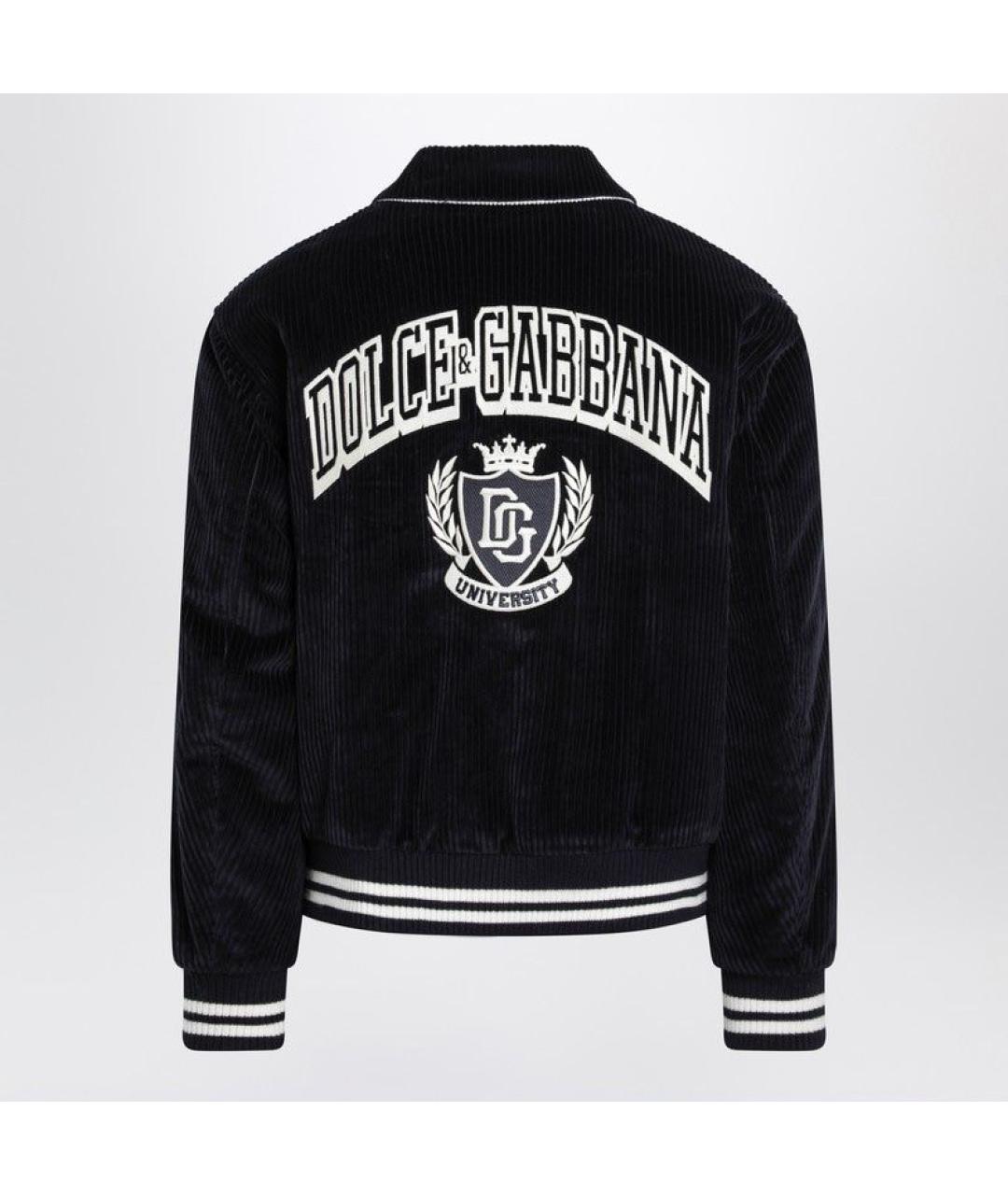 DOLCE&GABBANA Темно-синяя шерстяная куртка, фото 2