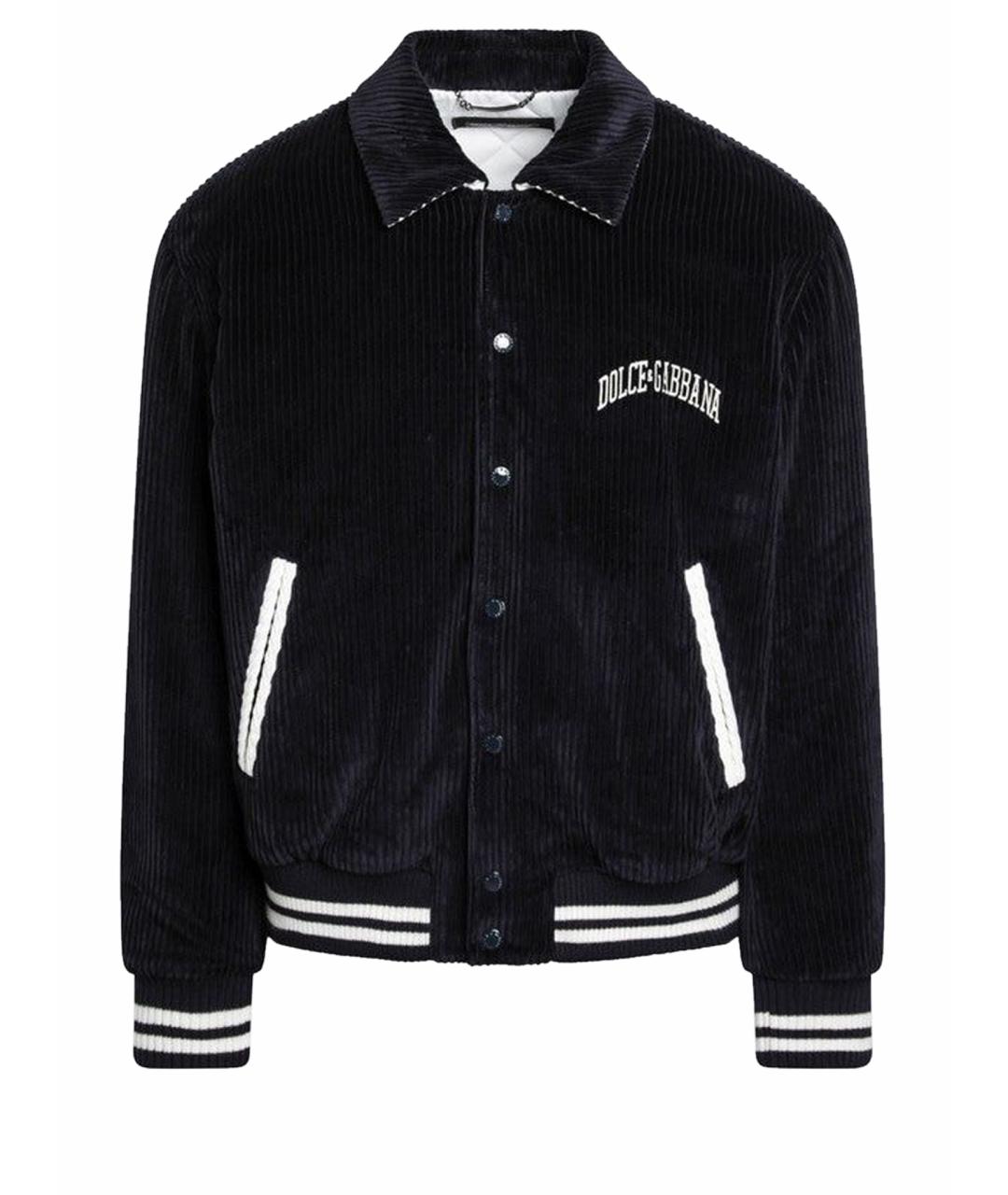 DOLCE&GABBANA Темно-синяя шерстяная куртка, фото 1