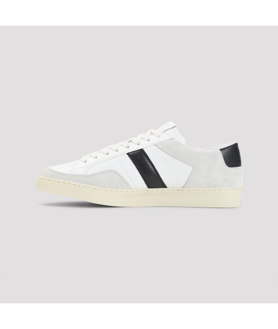 TOM FORD Белые кожаные низкие кроссовки / кеды, фото 2