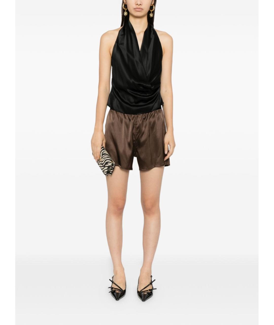 TOM FORD Коричневые шелковые шорты, фото 4