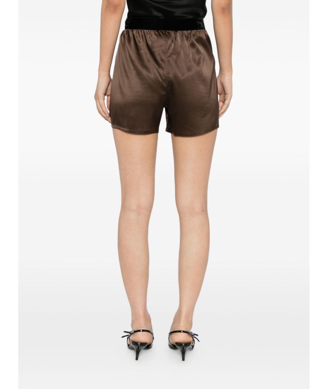 TOM FORD Коричневые шелковые шорты, фото 2