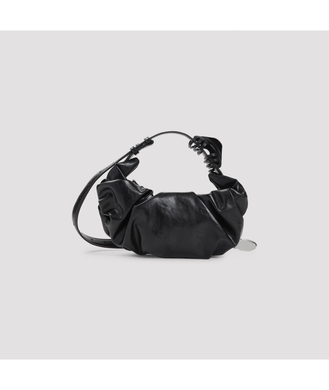 DIESEL Черная кожаная сумка через плечо, фото 3