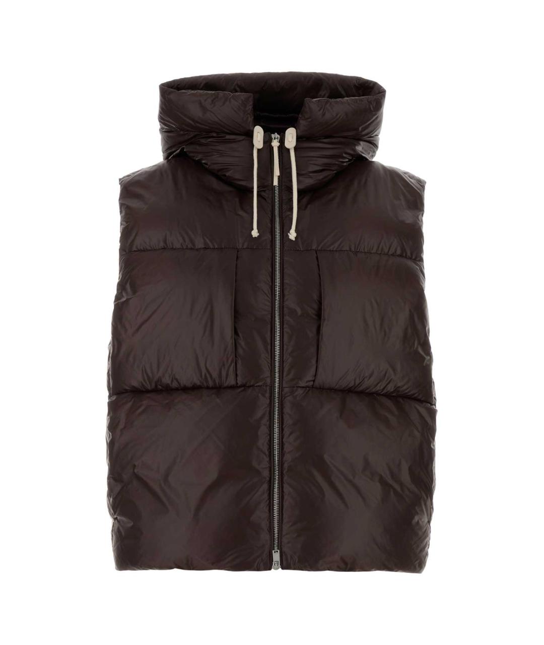 JIL SANDER Бордовый полиамидовый жилет, фото 1