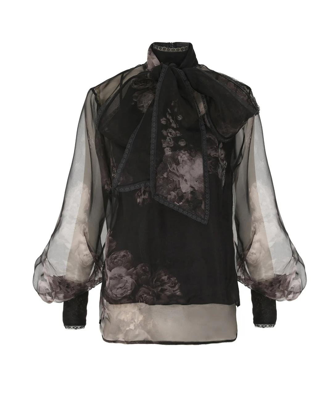 ZIMMERMANN Черная шелковая блузы, фото 1