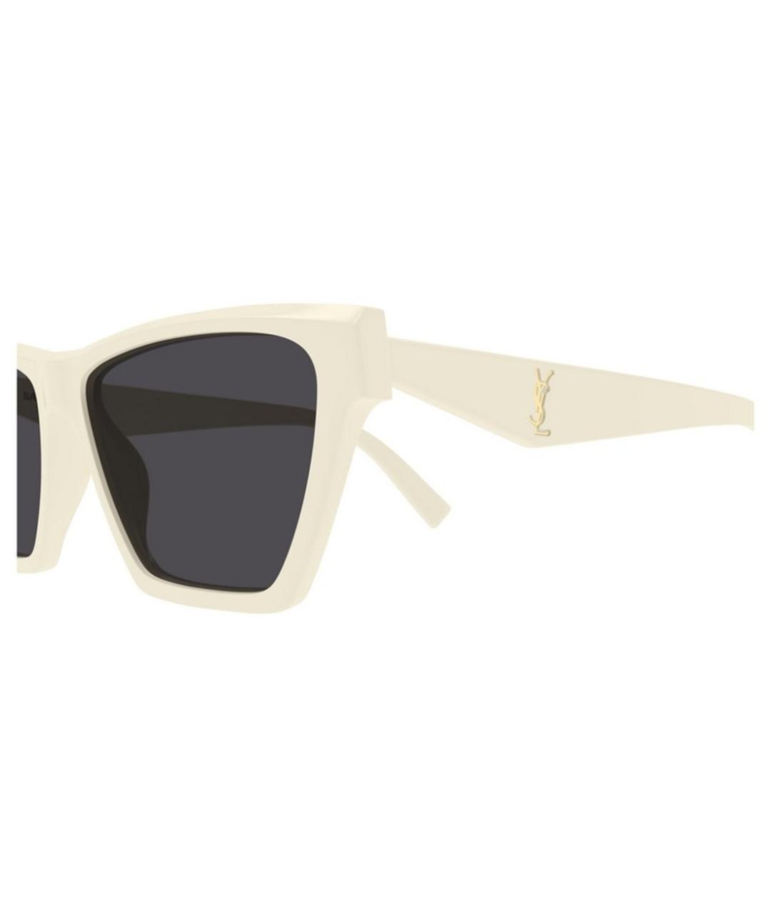 SAINT LAURENT Белые солнцезащитные очки, фото 3