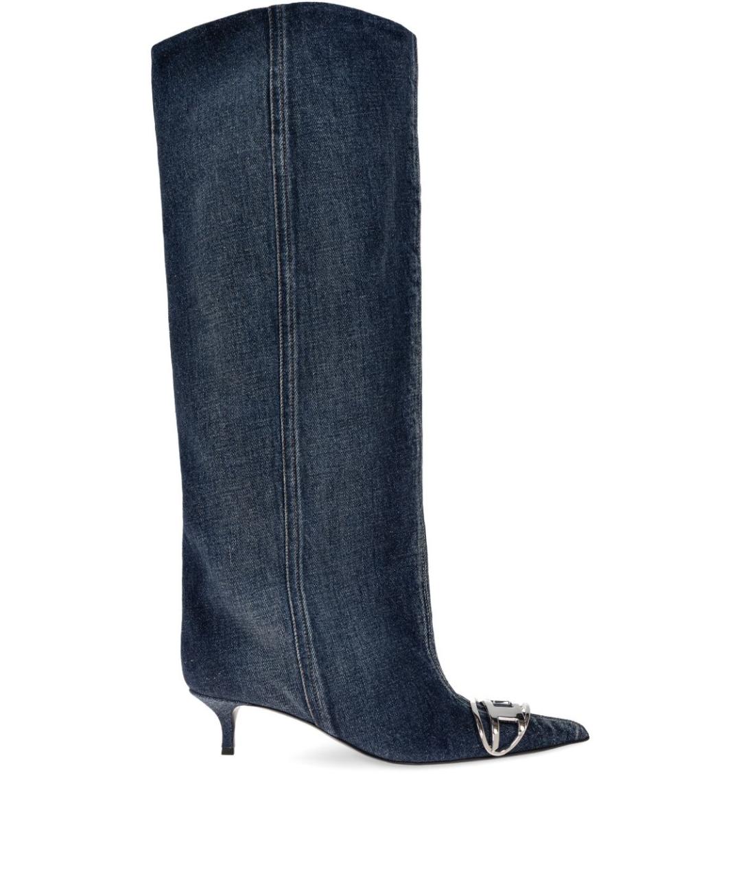 DIESEL Синие текстильные сапоги, фото 1