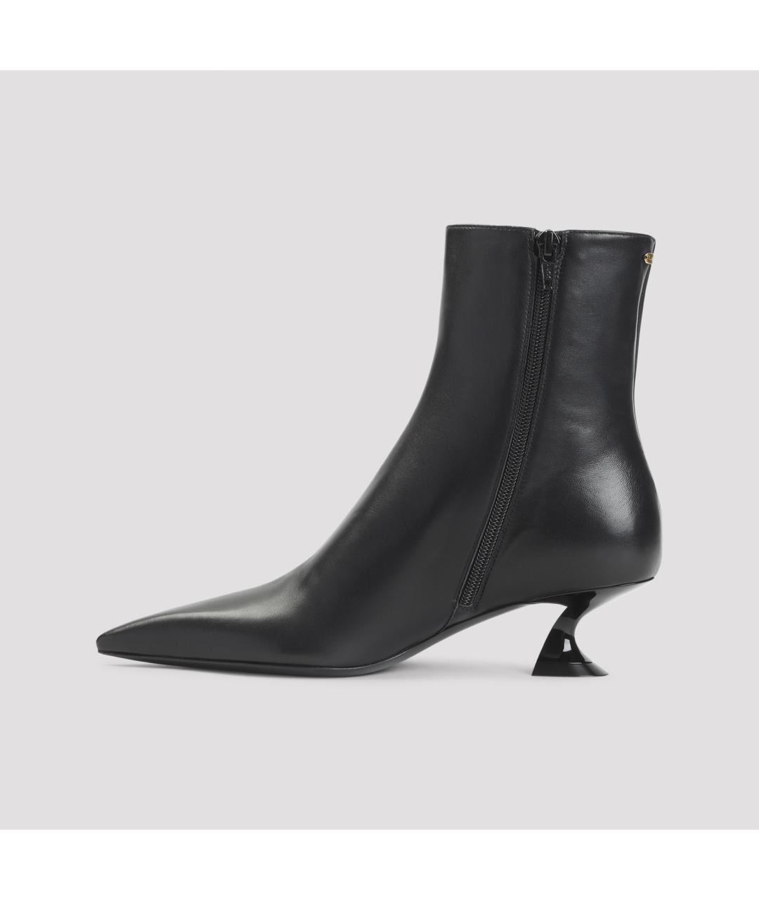 LANVIN Черные кожаные ботильоны, фото 2