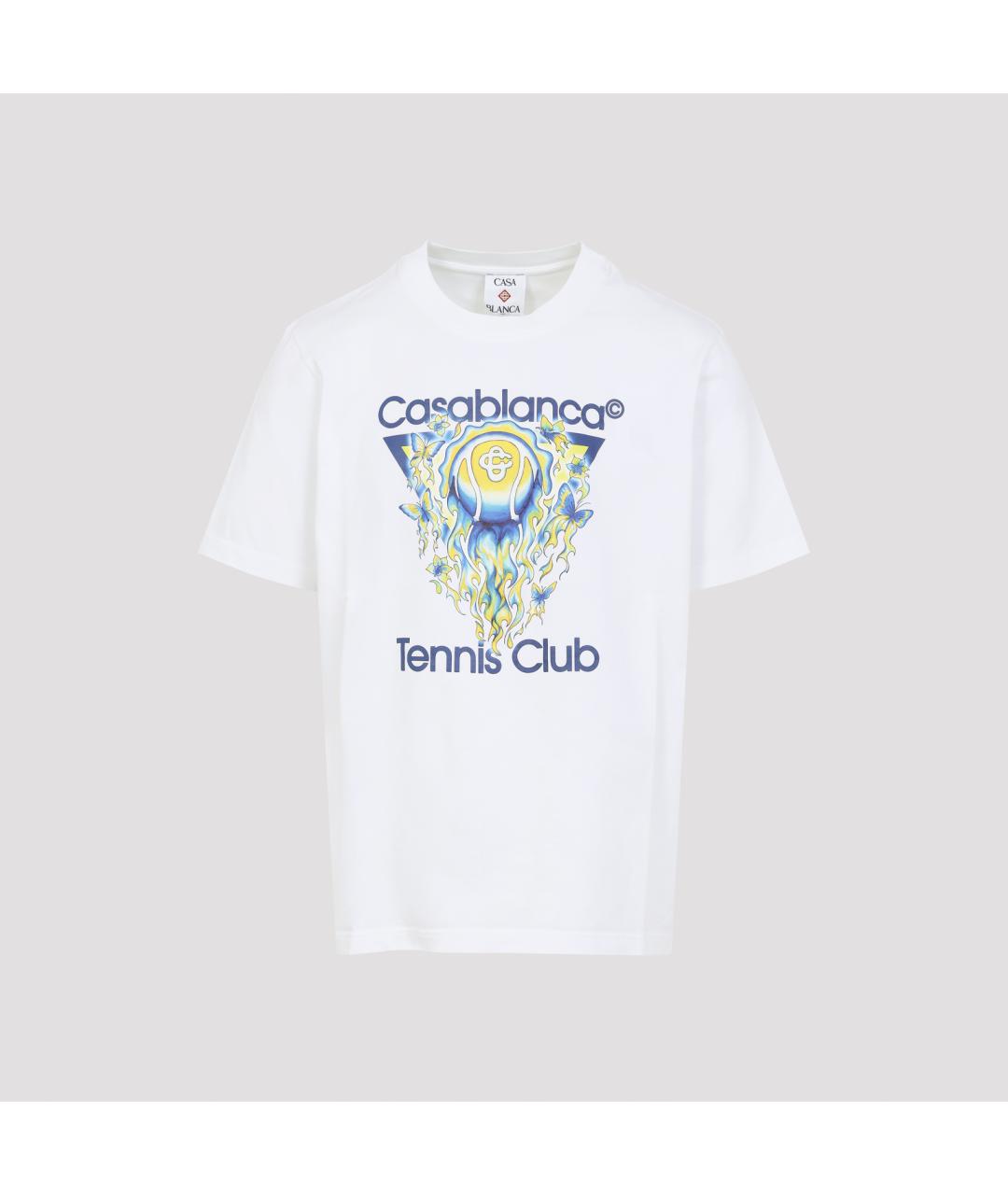 CASABLANCA Белая хлопковая футболка, фото 2