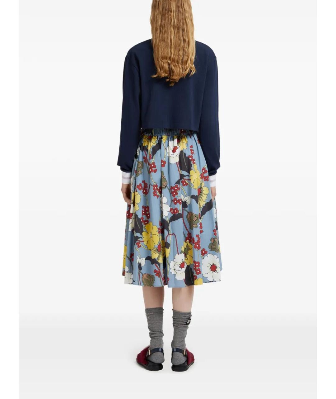 MARNI Мульти хлопковая юбка миди, фото 4