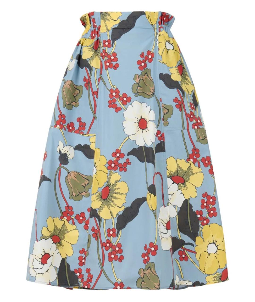 MARNI Мульти хлопковая юбка миди, фото 1