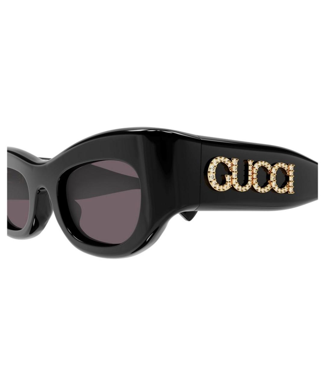 GUCCI Черные пластиковые солнцезащитные очки, фото 3