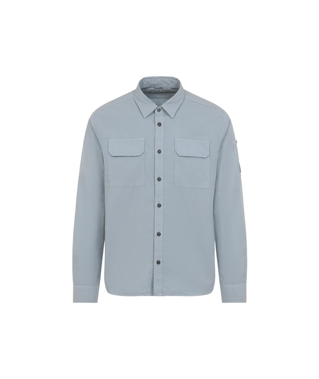 CP COMPANY Синяя хлопковая кэжуал рубашка, фото 1