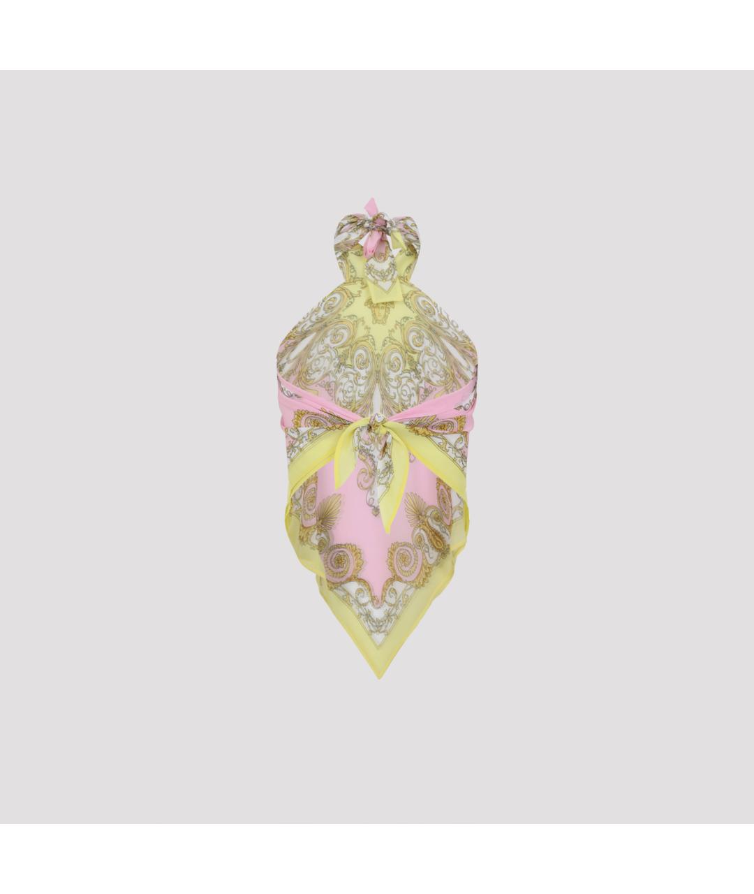 VERSACE Мульти полиэстеровая майка, фото 2