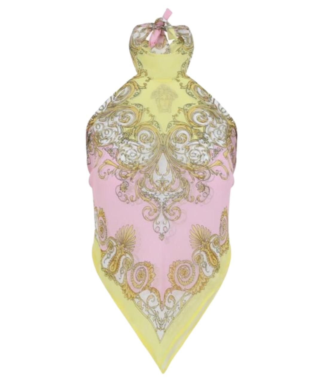 VERSACE Мульти полиэстеровая майка, фото 1