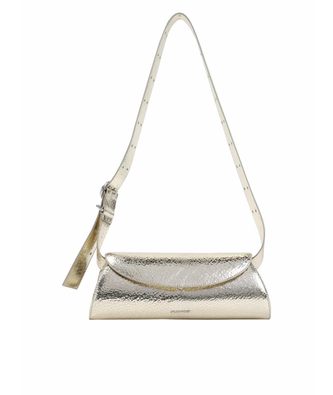 JIL SANDER Золотая кожаная сумка через плечо, фото 1