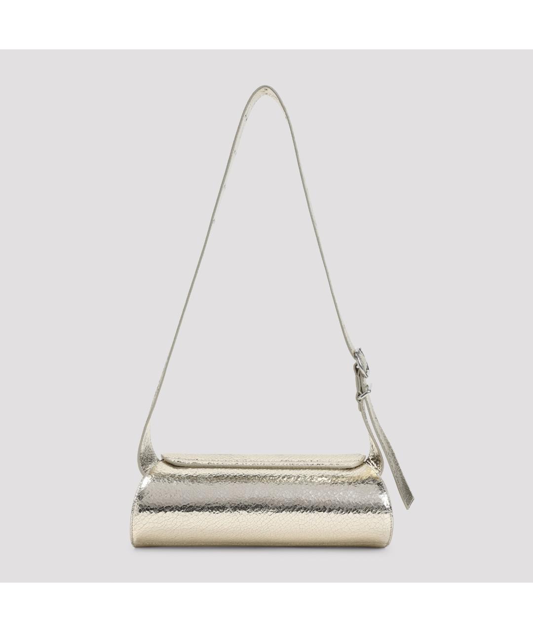 JIL SANDER Золотая кожаная сумка через плечо, фото 2