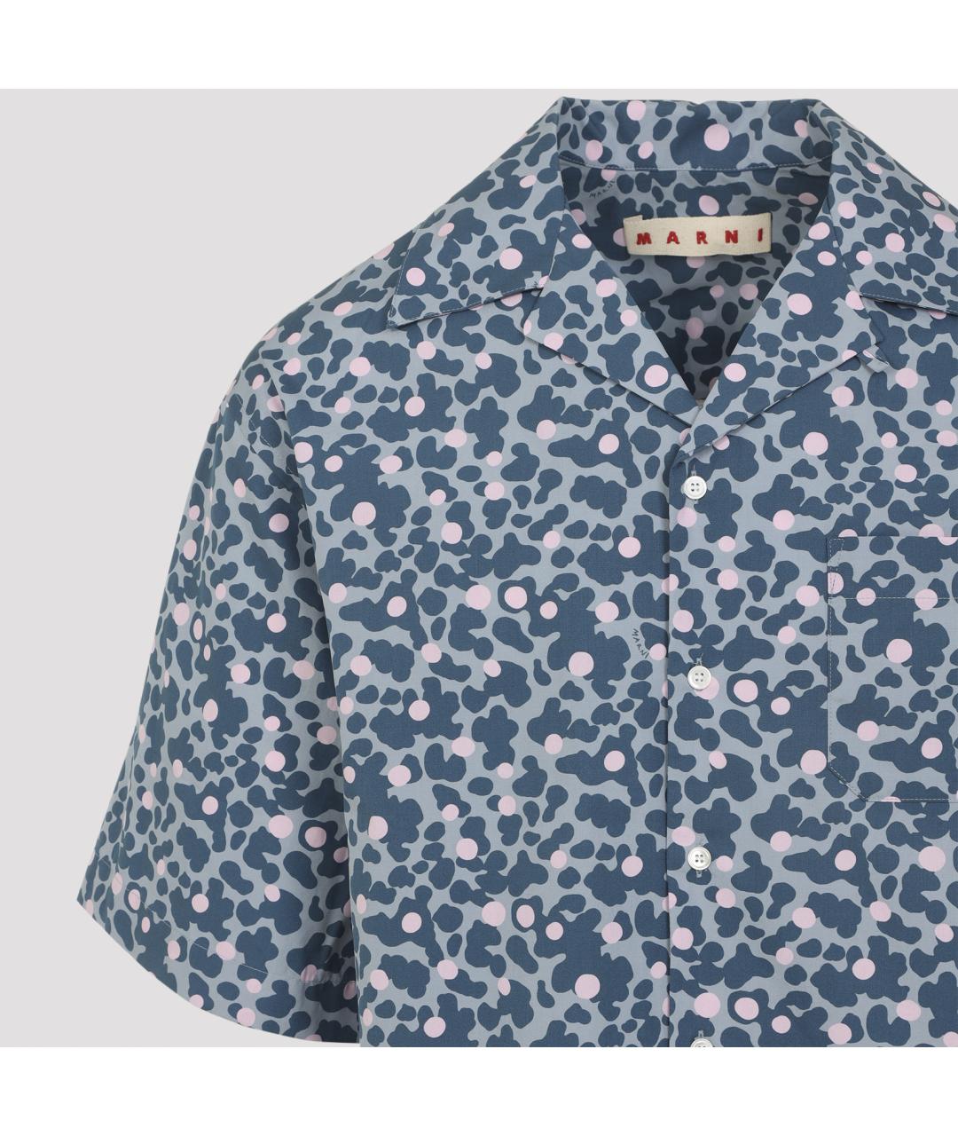 MARNI Синяя хлопковая кэжуал рубашка, фото 4