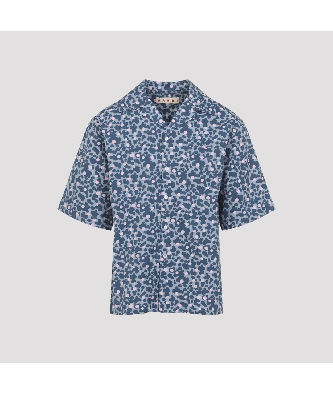 MARNI Синяя хлопковая кэжуал рубашка, фото 2
