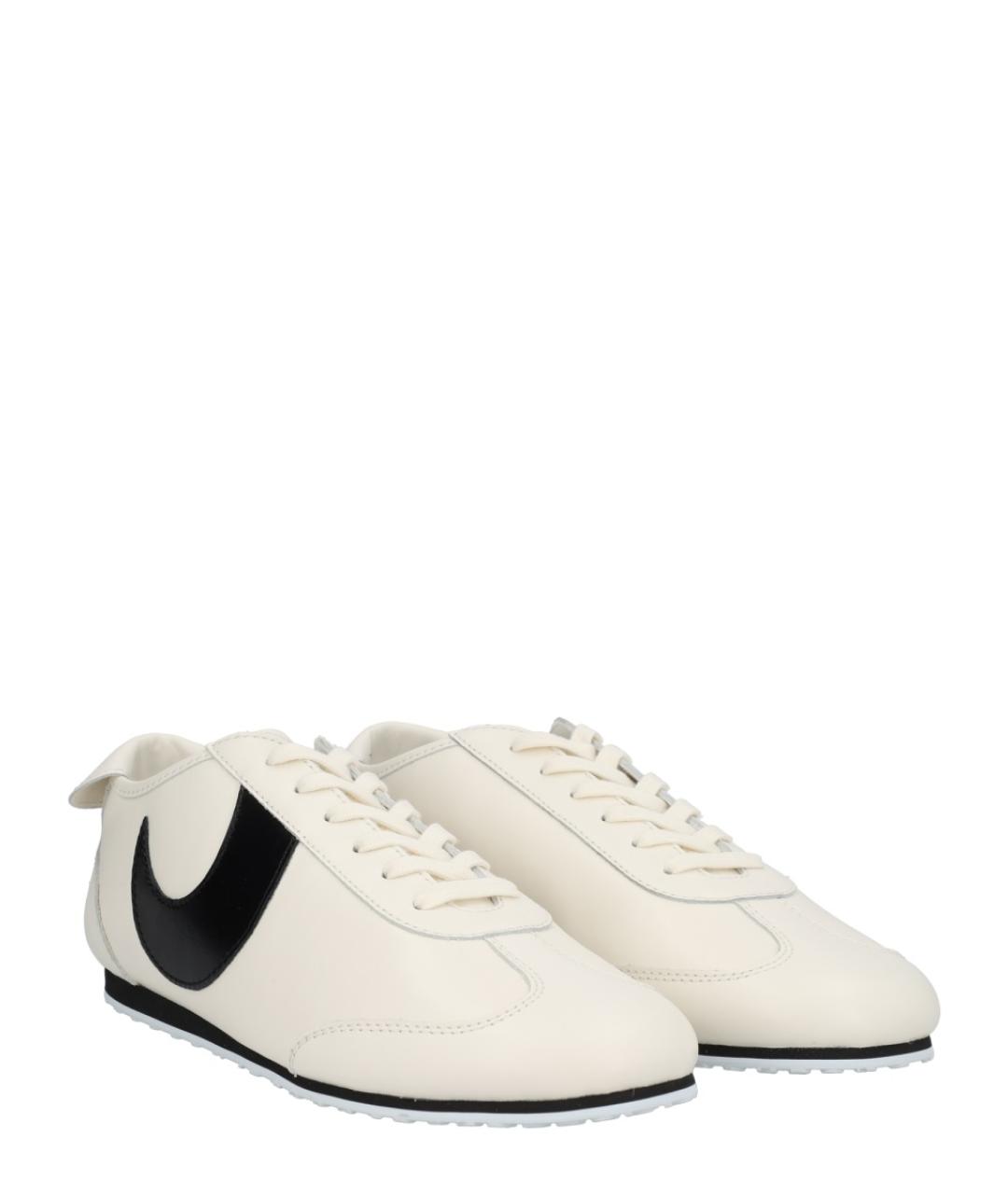 MARINE SERRE Белые кожаные низкие кроссовки / кеды, фото 2