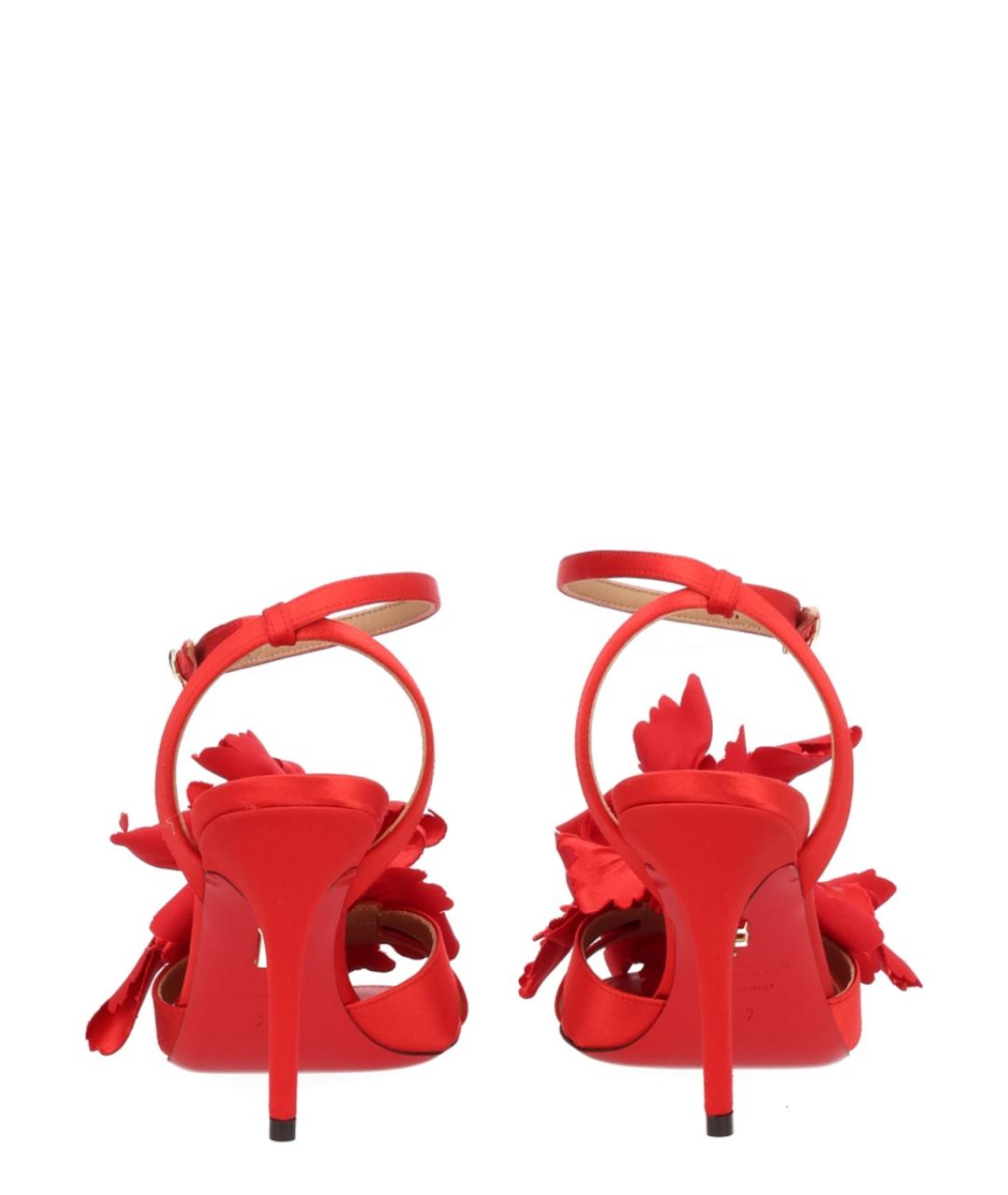 FERRAGAMO Красные кожаные босоножки, фото 4