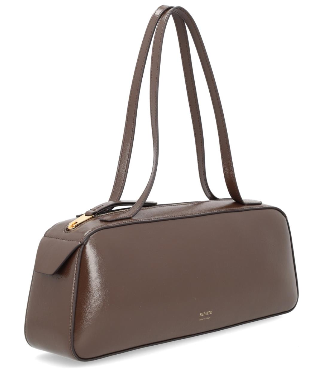 KHAITE Коричневая кожаная сумка через плечо, фото 3